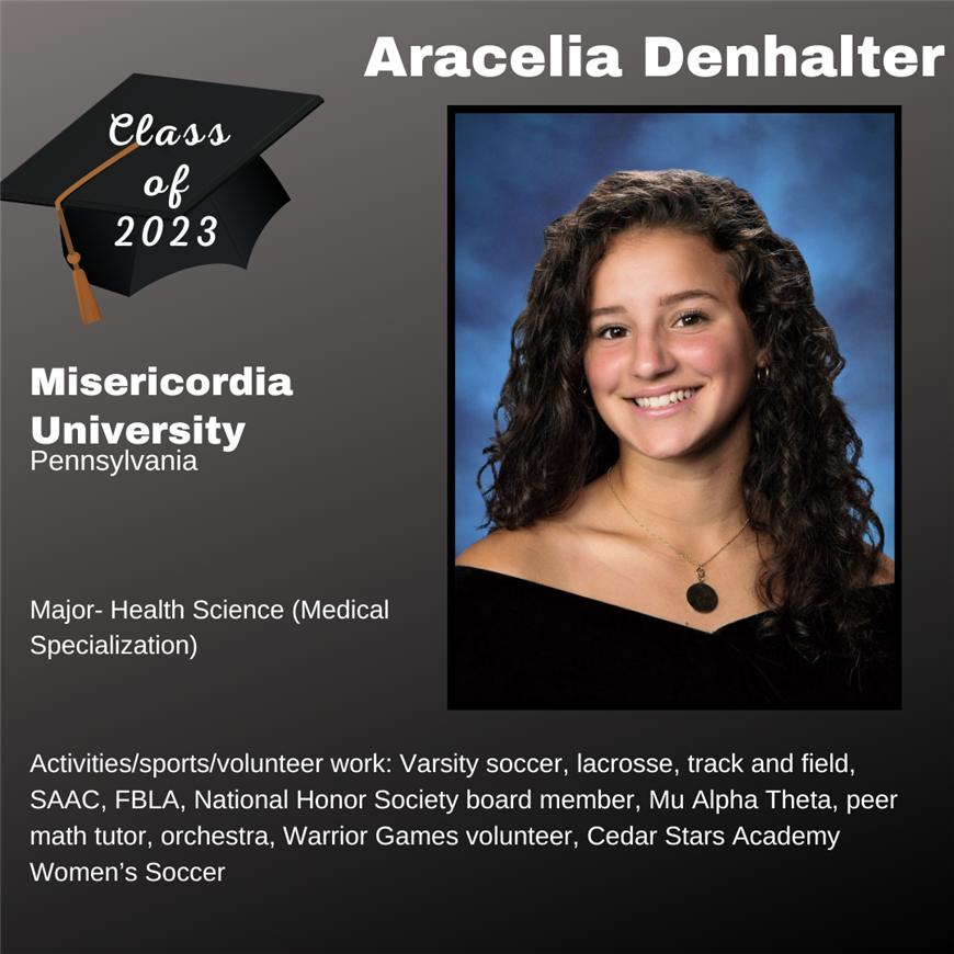 Top 25 Grad, Aracelia Denhalter 